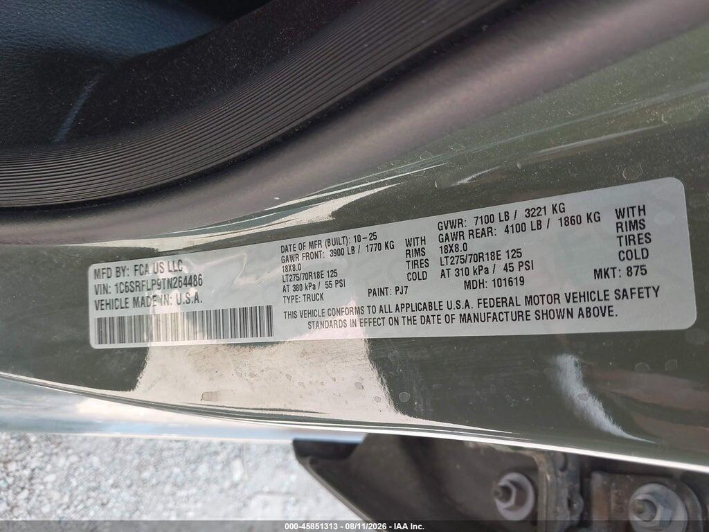 1C6SRFLP9TN264486 2026 RAM 1500 photo no. 9