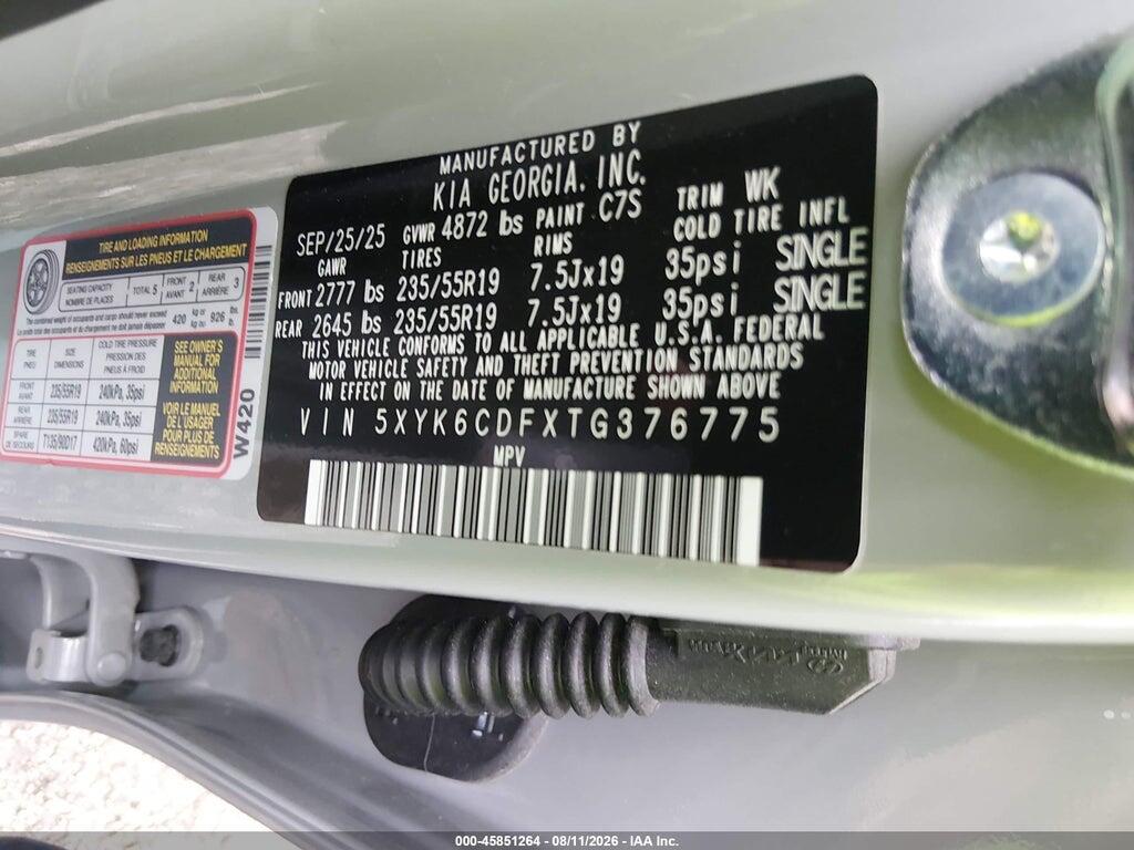 5XYK6CDFXTG376775 2026 KIA SPORTAGE photo no. 9