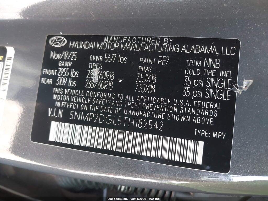 5NMP2DGL5TH182542 2026 HYUNDAI SANTA FE photo no. 9
