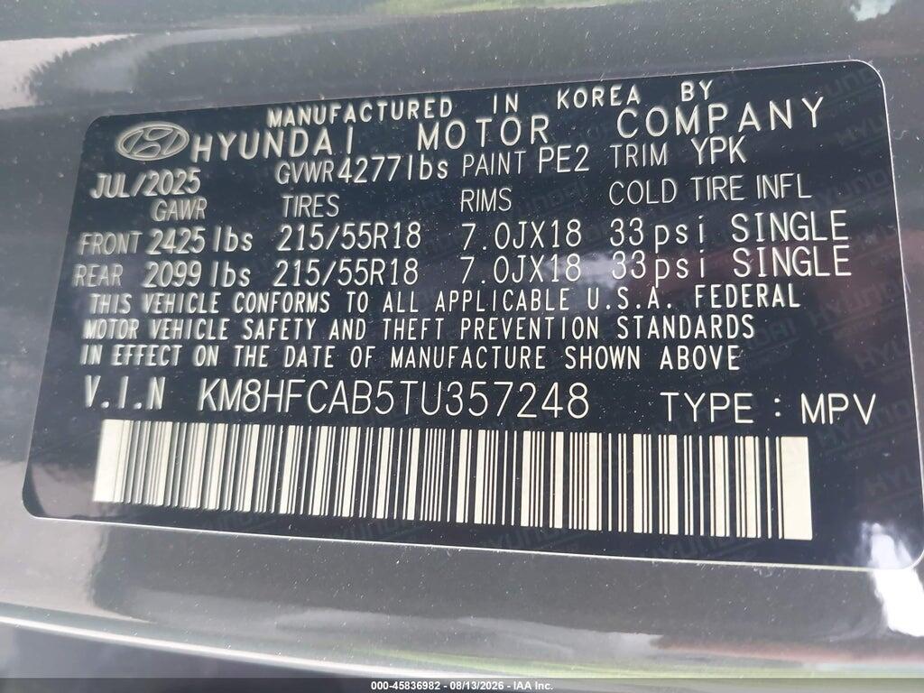 KM8HFCAB5TU357248 2026 HYUNDAI KONA photo no. 9