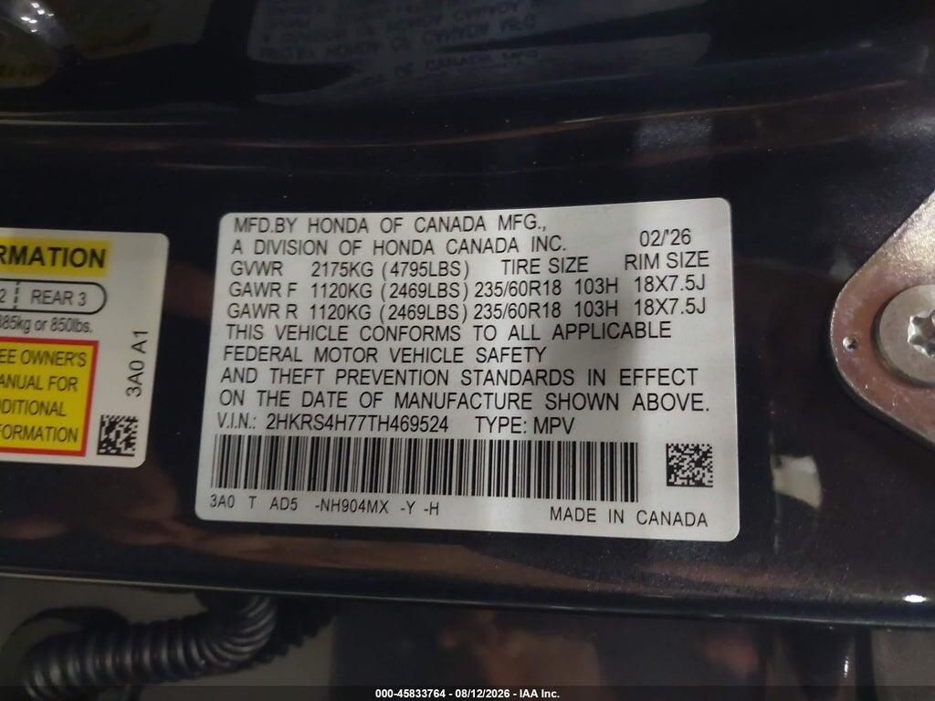 2HKRS4H77TH469524 2026 HONDA CR-V photo no. 9