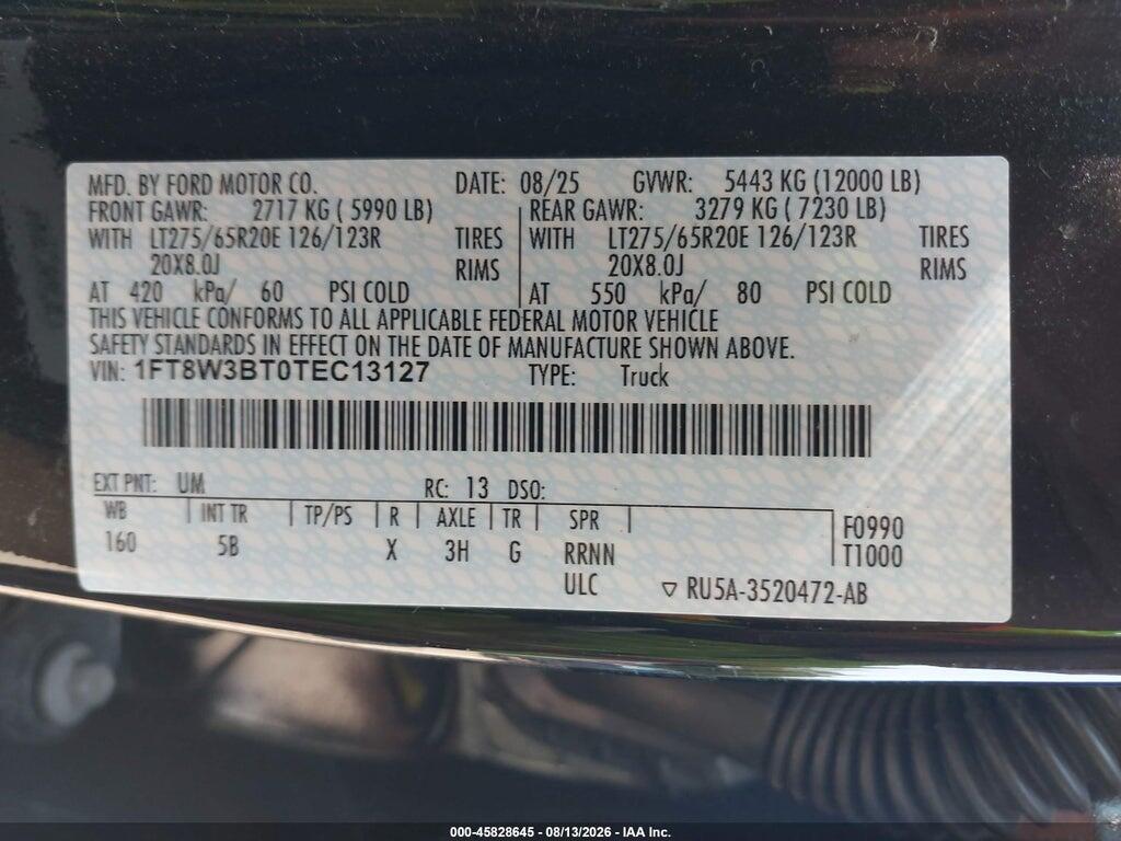 1FT8W3BT0TEC13127 2026 FORD F-350 photo no. 9