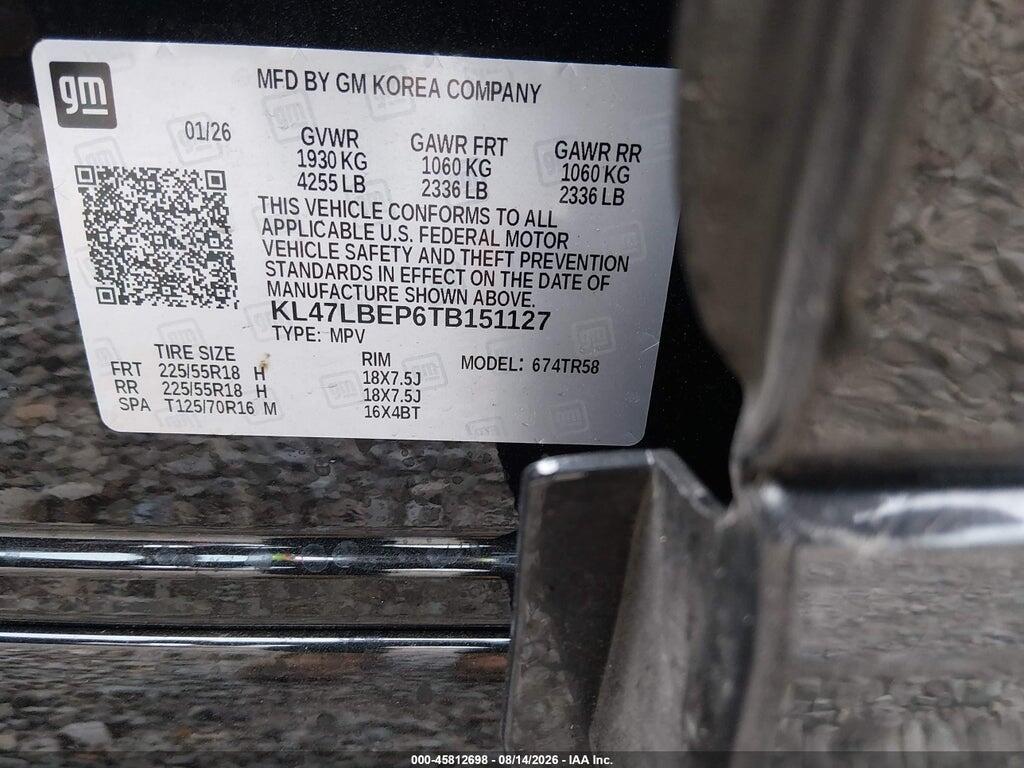 KL47LBEP6TB151127 2026 BUICK ENVISTA photo no. 9