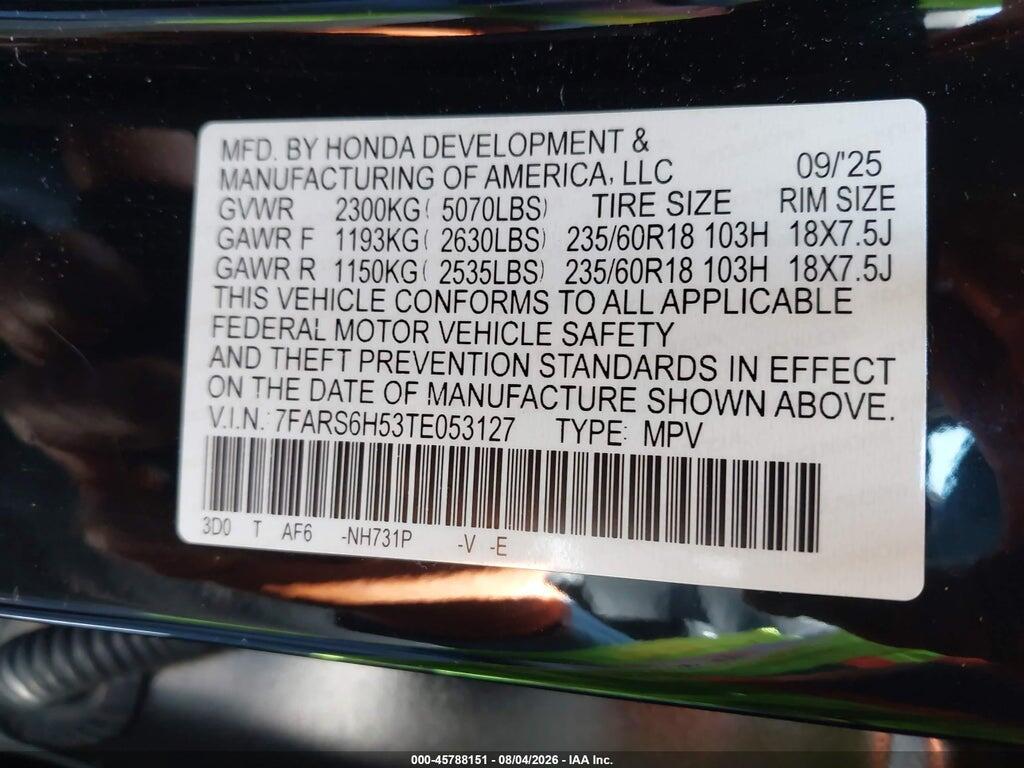 7FARS6H53TE053127 2026 HONDA CR-V HYBRID photo no. 9