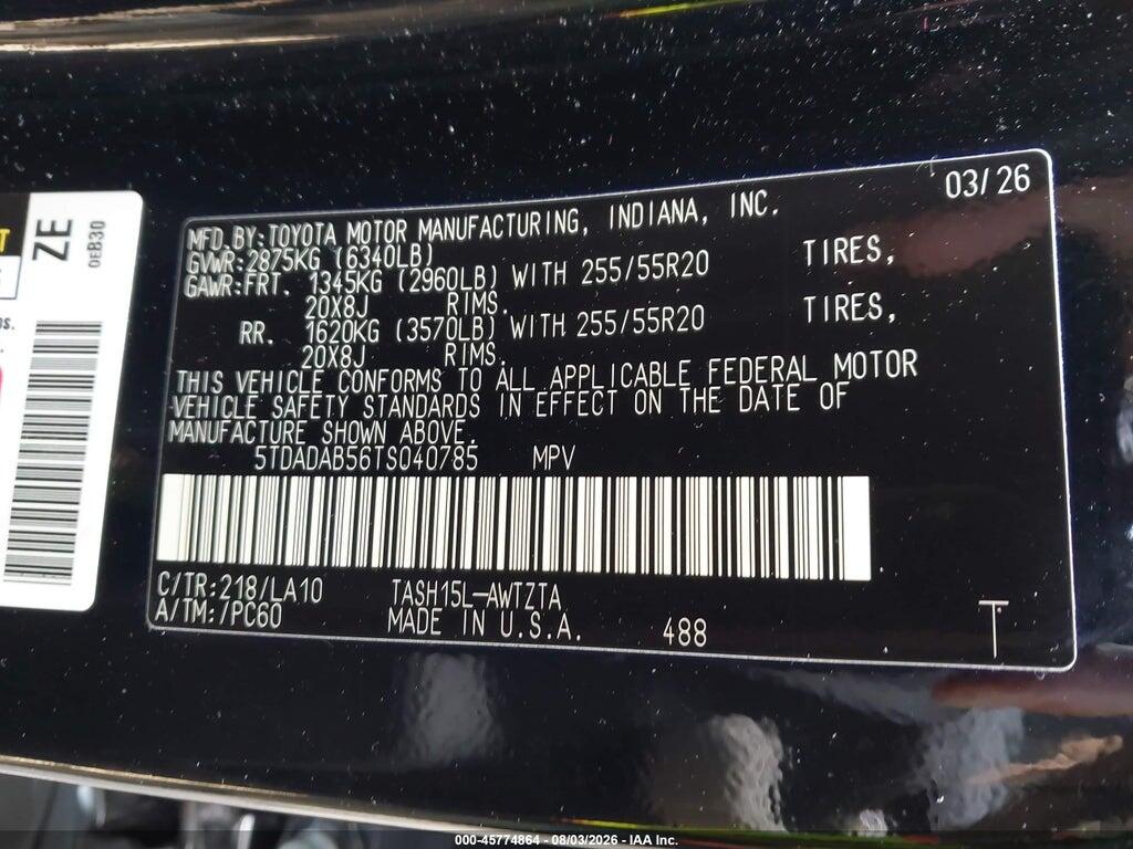 5TDADAB56TS040785 2026 TOYOTA GRAND HIGHLANDER HYBRID photo no. 9