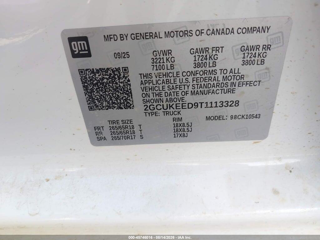 2GCUKEED9T1113328 2026 CHEVROLET SILVERADO 1500 photo no. 9