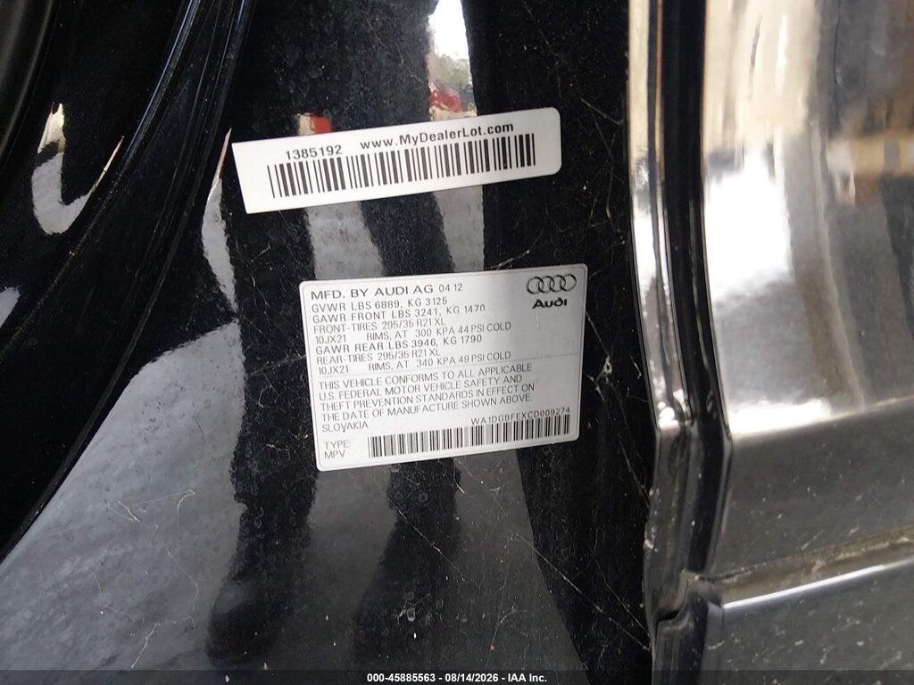 WA1DGBFEXCD009274 2012 AUDI Q7 photo no. 9