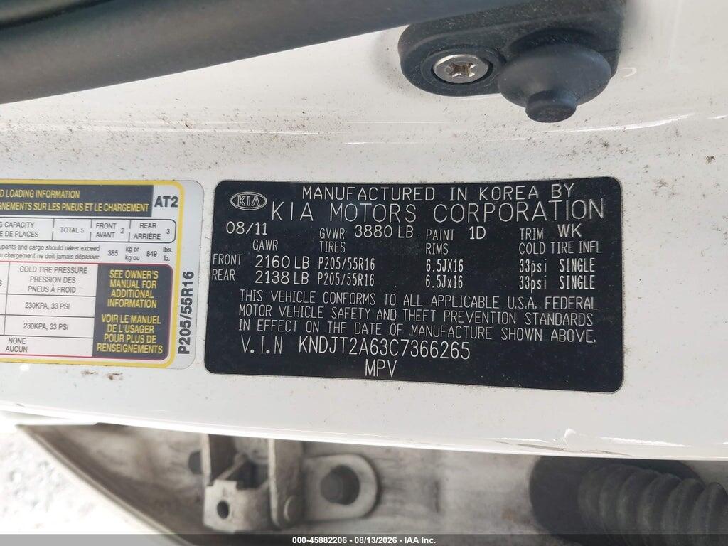 KNDJT2A63C7366265 2012 KIA SOUL photo no. 9