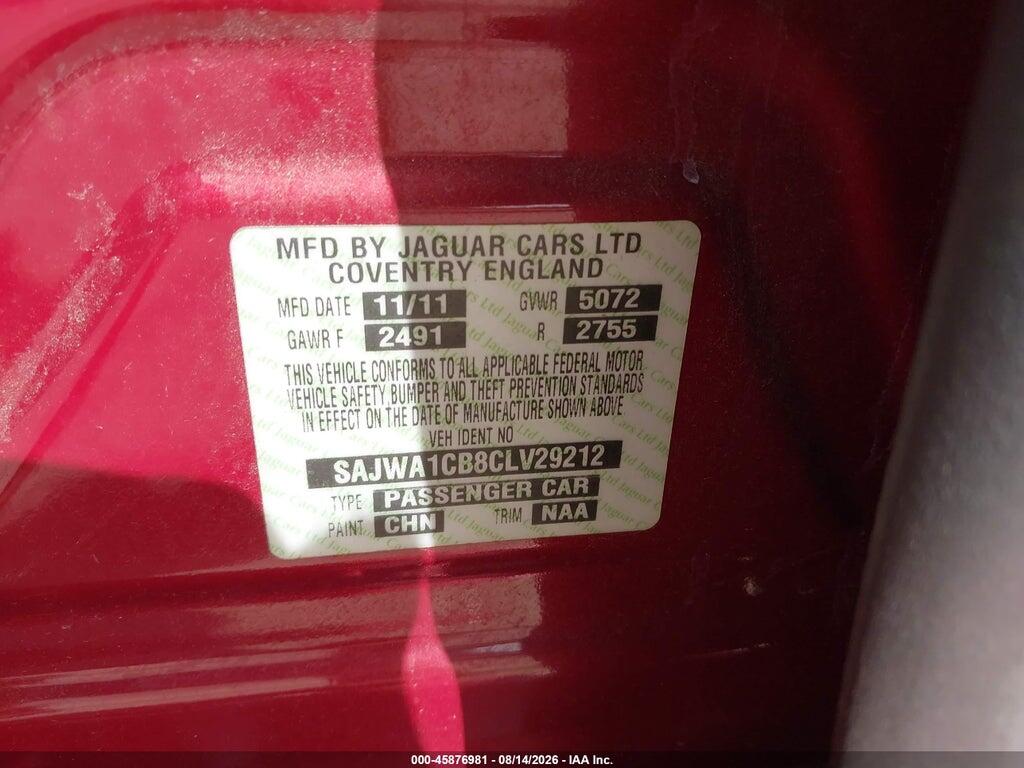 SAJWA1CB8CLV29212 2012 JAGUAR XJ photo no. 9