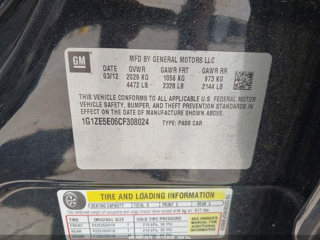 1G1ZE5E06CF308024 2012 CHEVROLET MALIBU photo no. 9