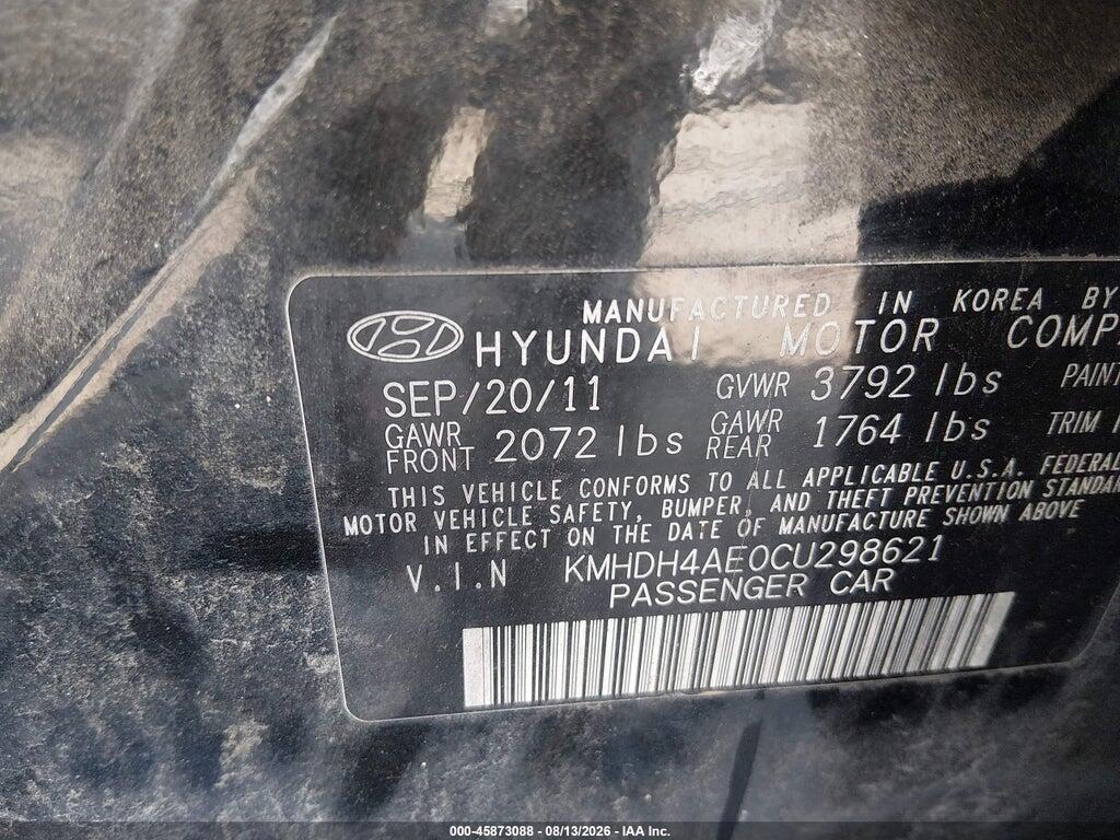 KMHDH4AE0CU298621 2012 HYUNDAI ELANTRA photo no. 9