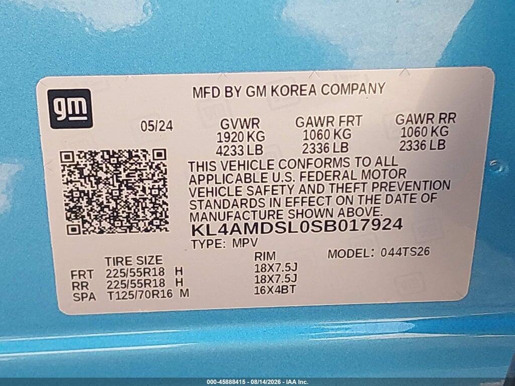 KL4AMDSL0SB017924 2025 BUICK ENCORE GX photo no. 9