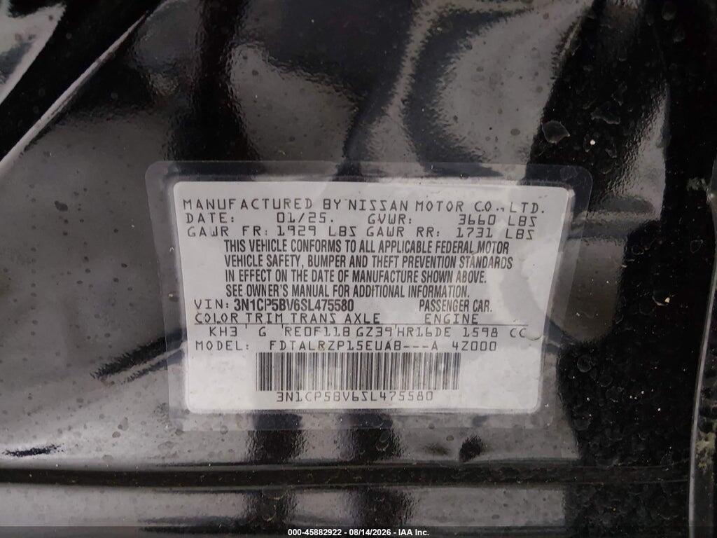 3N1CP5BV6SL475580 2025 NISSAN KICKS PLAY photo no. 9