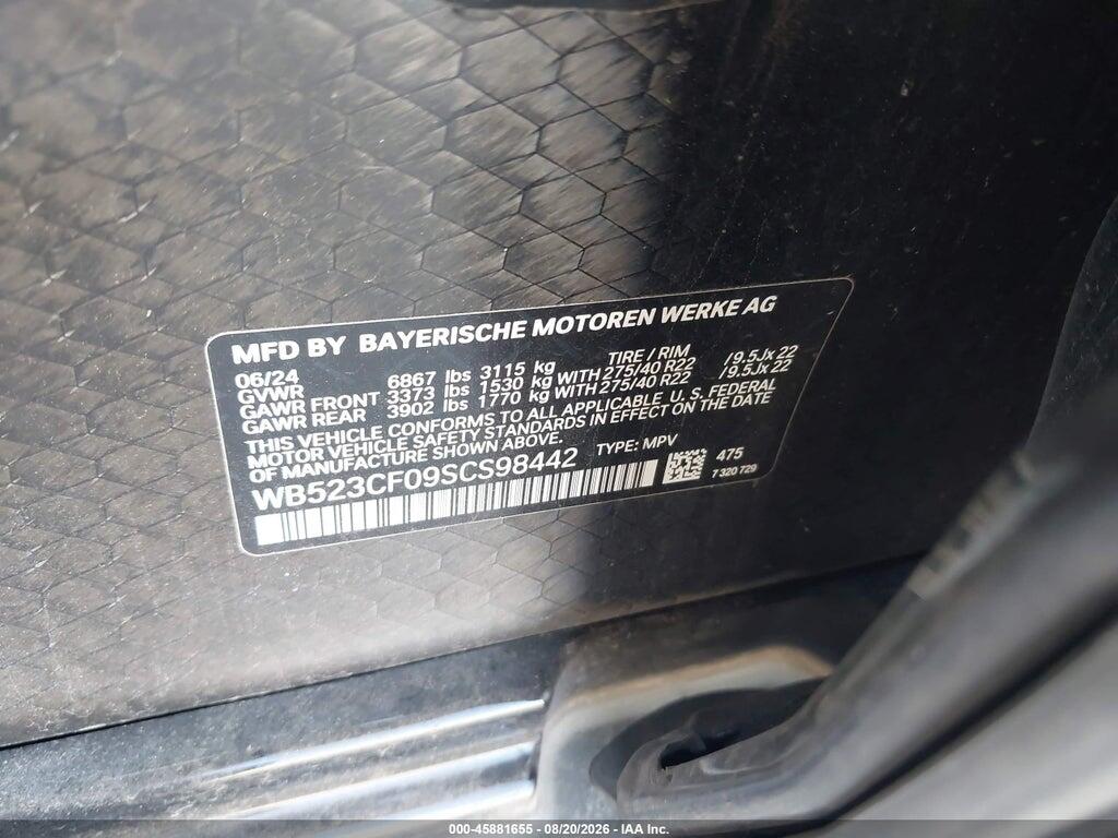 WB523CF09SCS98442 2025 BMW IX photo no. 9