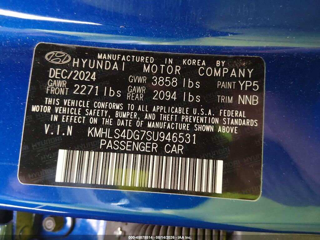 KMHLS4DG7SU946531 2025 HYUNDAI ELANTRA photo no. 9
