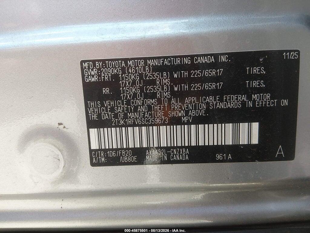 2T3K1RFV6SC359673 2025 TOYOTA RAV4 photo no. 9