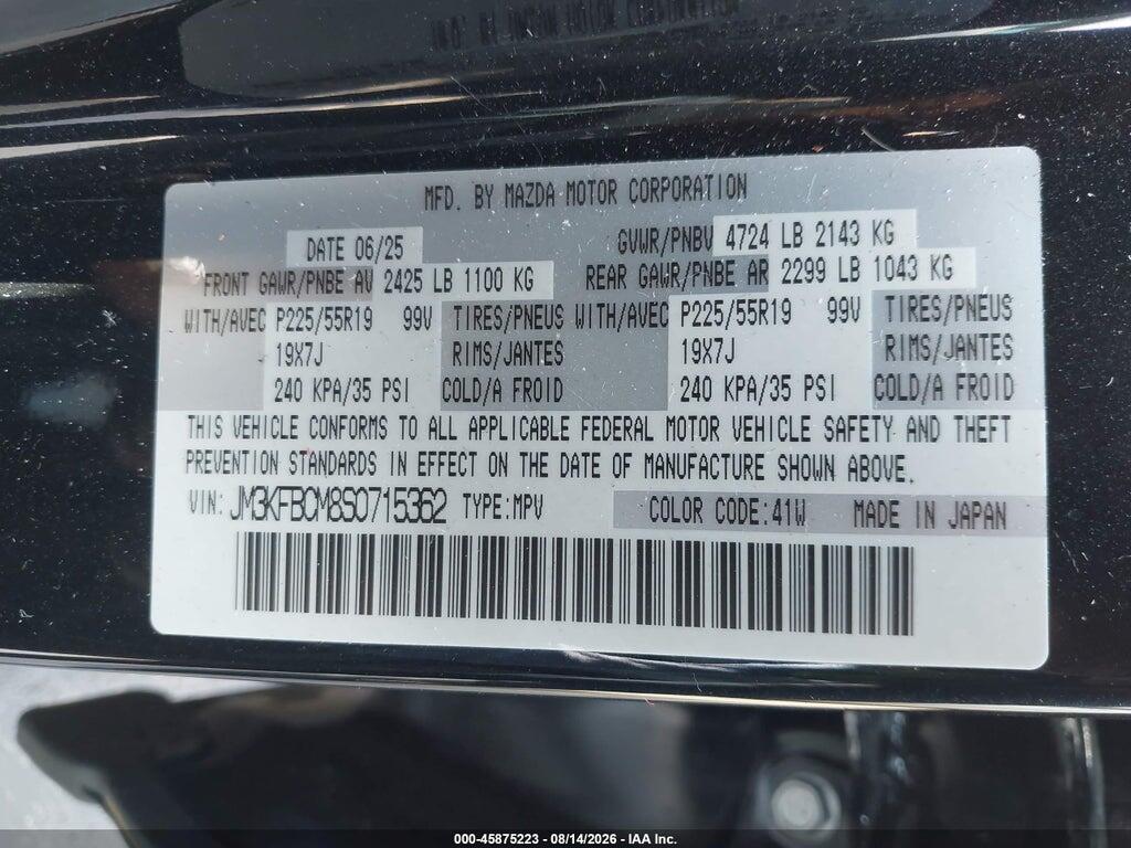 JM3KFBCM8S0715362 2025 MAZDA CX-5 photo no. 9
