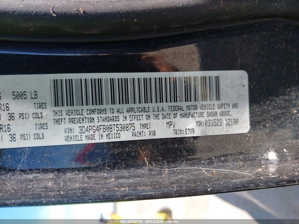 3D4PG4FB0BT530875 2011 DODGE JOURNEY photo no. 9