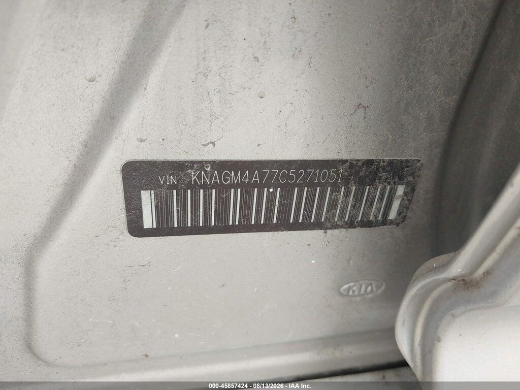 KNAGM4A77C5271051 2012 KIA OPTIMA photo no. 9