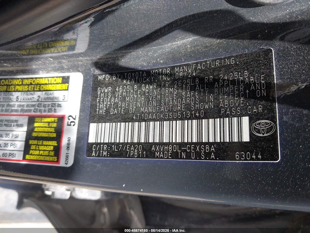 4T1DAACK3SU513140 2025 TOYOTA CAMRY photo no. 9
