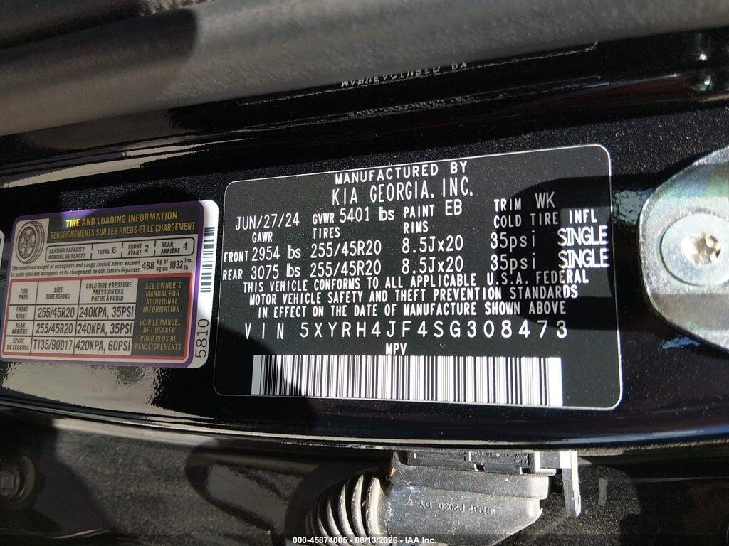 5XYRH4JF4SG308473 2025 KIA SORENTO photo no. 9