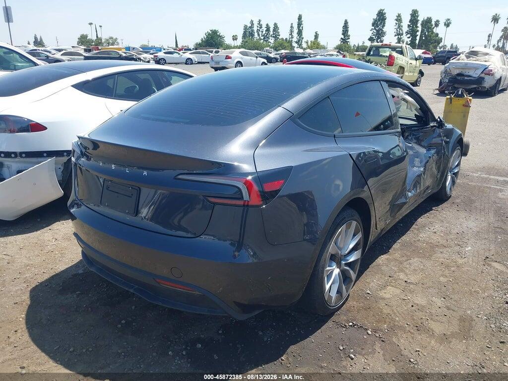 5YJ3E1EA7SF025052 2025 TESLA MODEL 3 photo no. 4