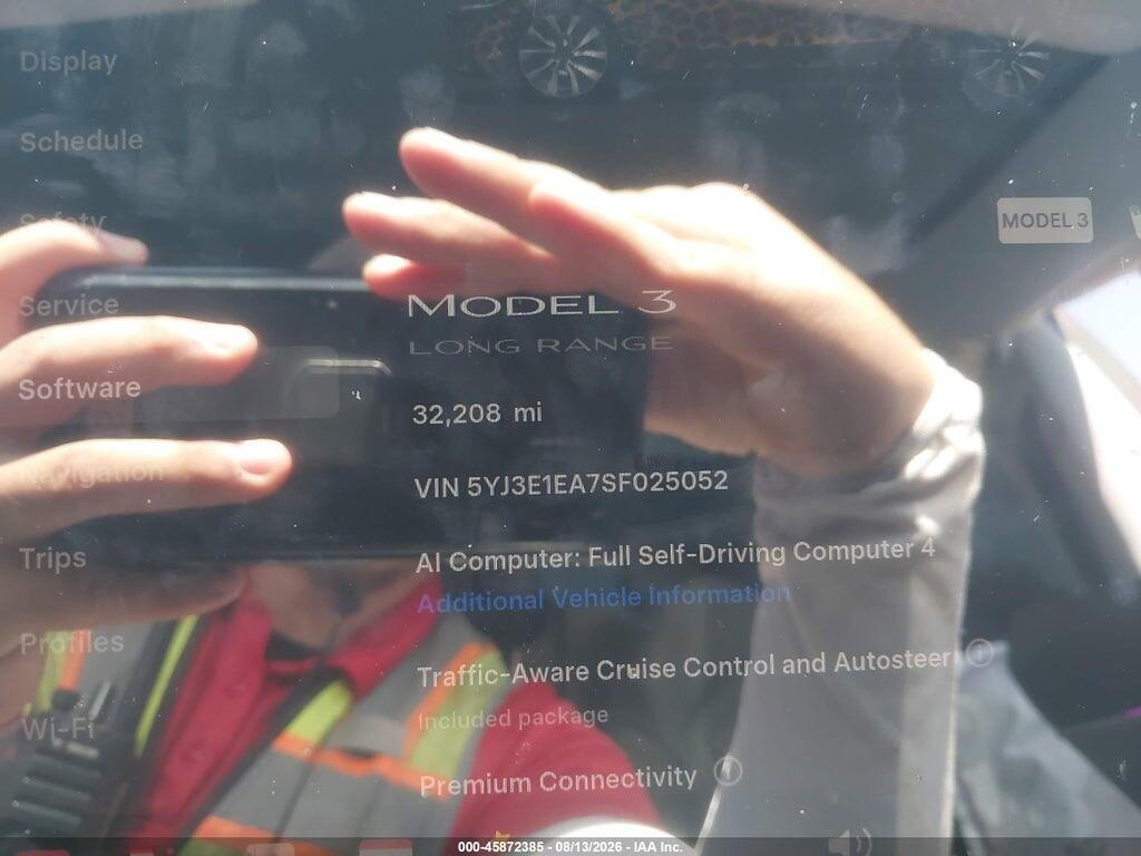 5YJ3E1EA7SF025052 2025 TESLA MODEL 3 photo no. 7