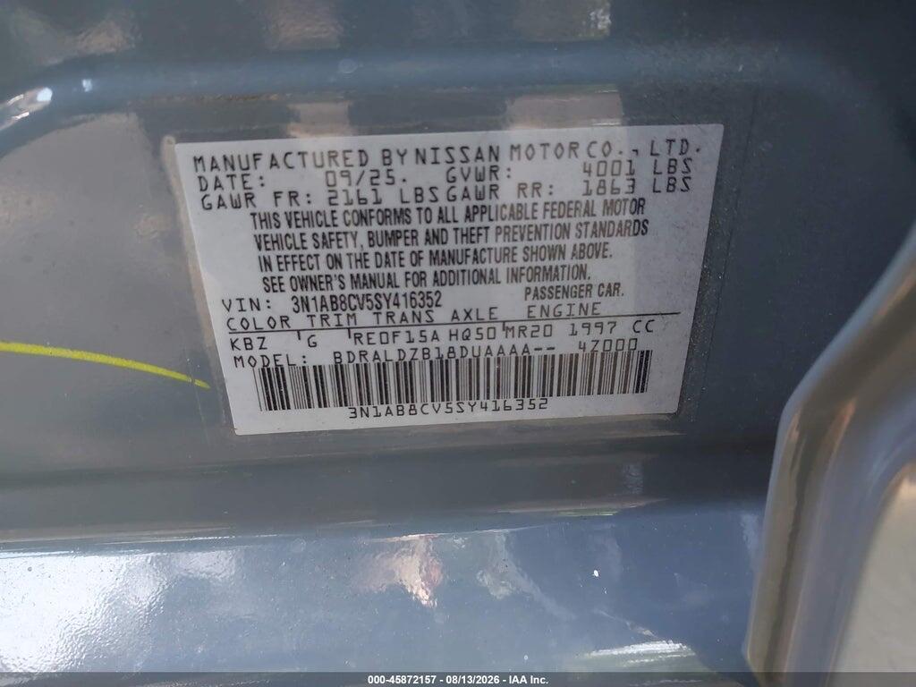 3N1AB8CV5SY416352 2025 NISSAN SENTRA photo no. 9