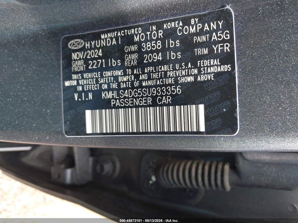 KMHLS4DG5SU933356 2025 HYUNDAI ELANTRA photo no. 9