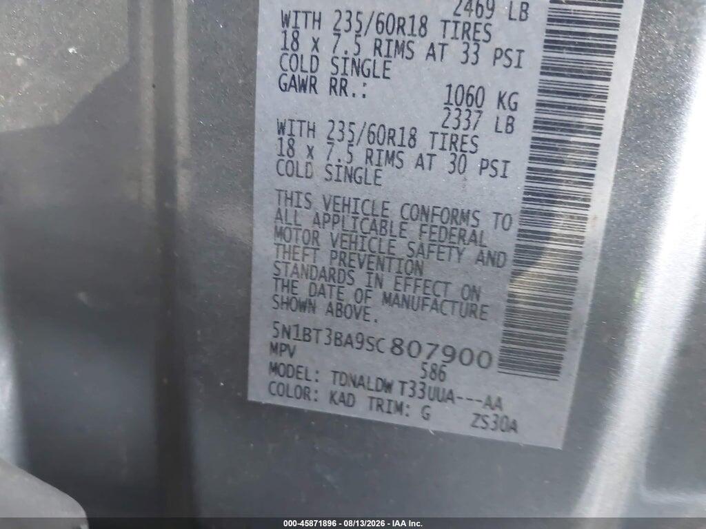 5N1BT3BA9SC807900 2025 NISSAN ROGUE photo no. 9