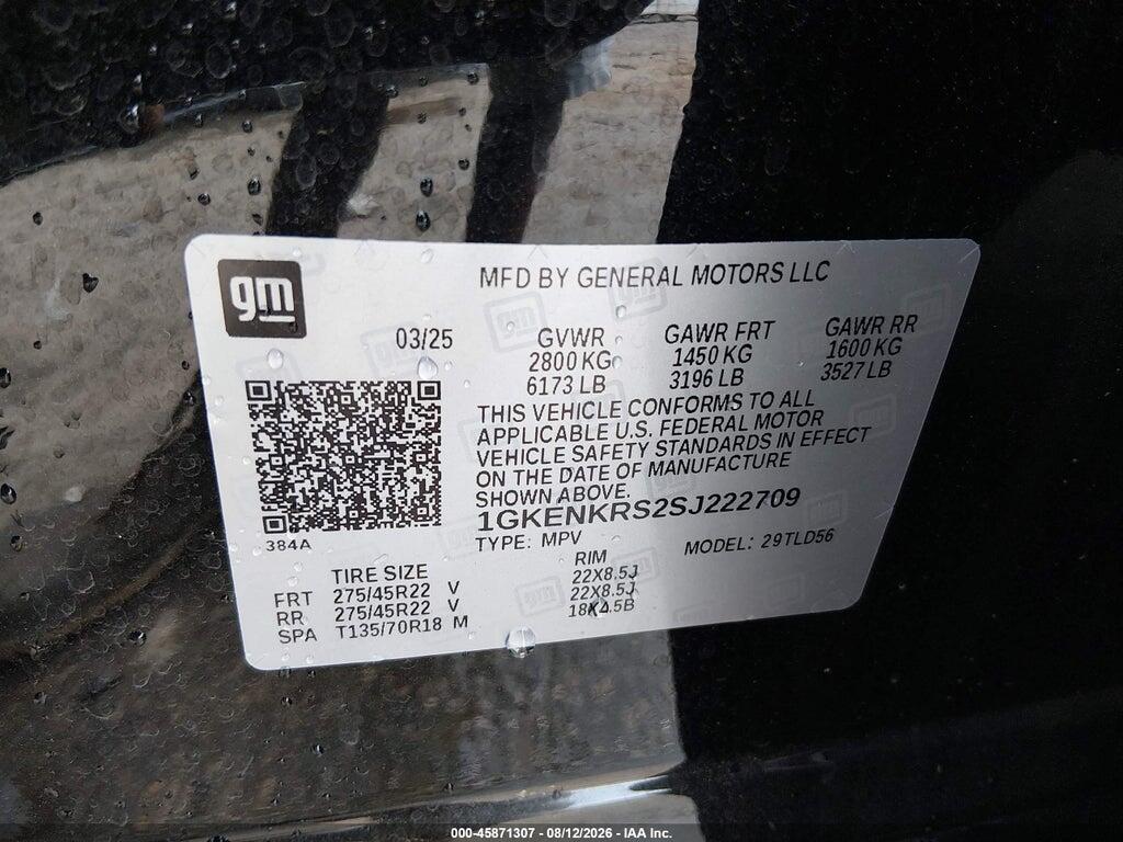 1GKENKRS2SJ222709 2025 GMC ACADIA photo no. 9