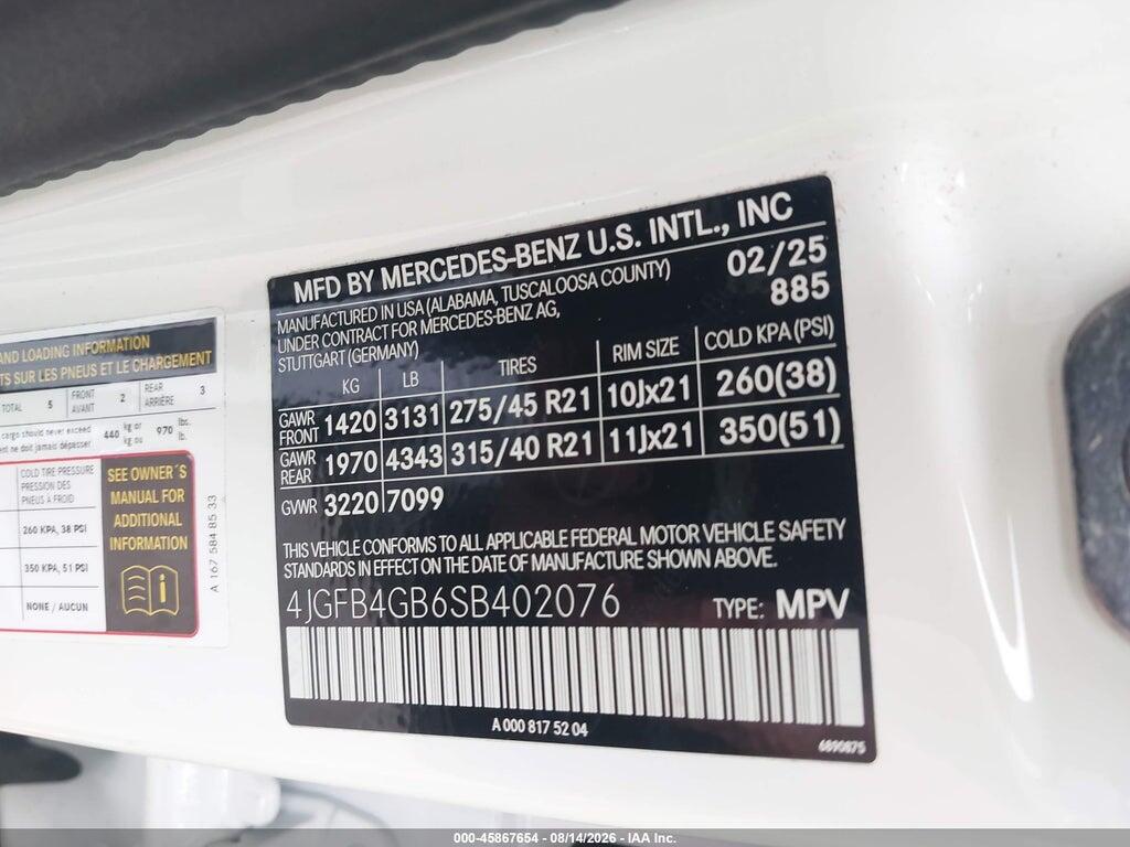 4JGFB4GB6SB402076 2025 MERCEDES-BENZ GLE 450E photo no. 9