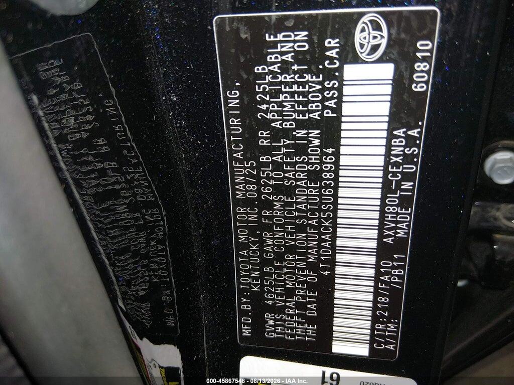 4T1DAACK5SU638964 2025 TOYOTA CAMRY photo no. 9