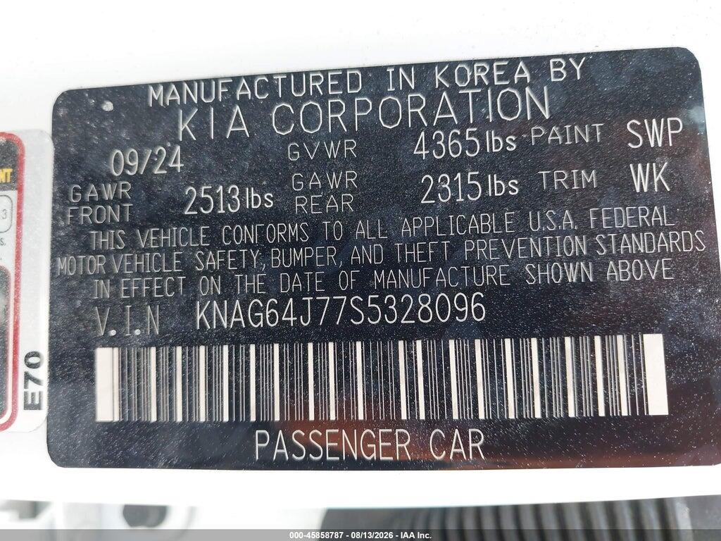 KNAG64J77S5328096 2025 KIA K5 photo no. 9