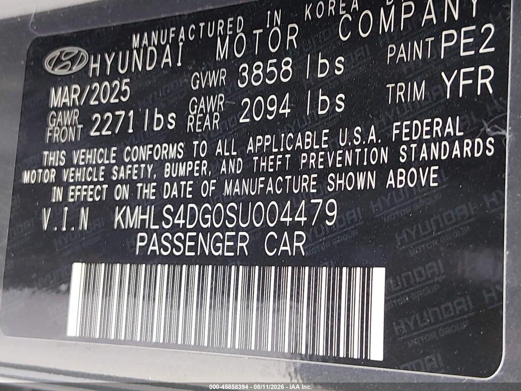 KMHLS4DG0SU004479 2025 HYUNDAI ELANTRA photo no. 9