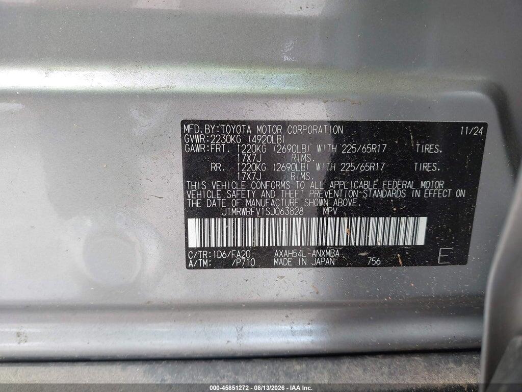 JTMRWRFV1SJ063828 2025 TOYOTA RAV4 HYBRID photo no. 9