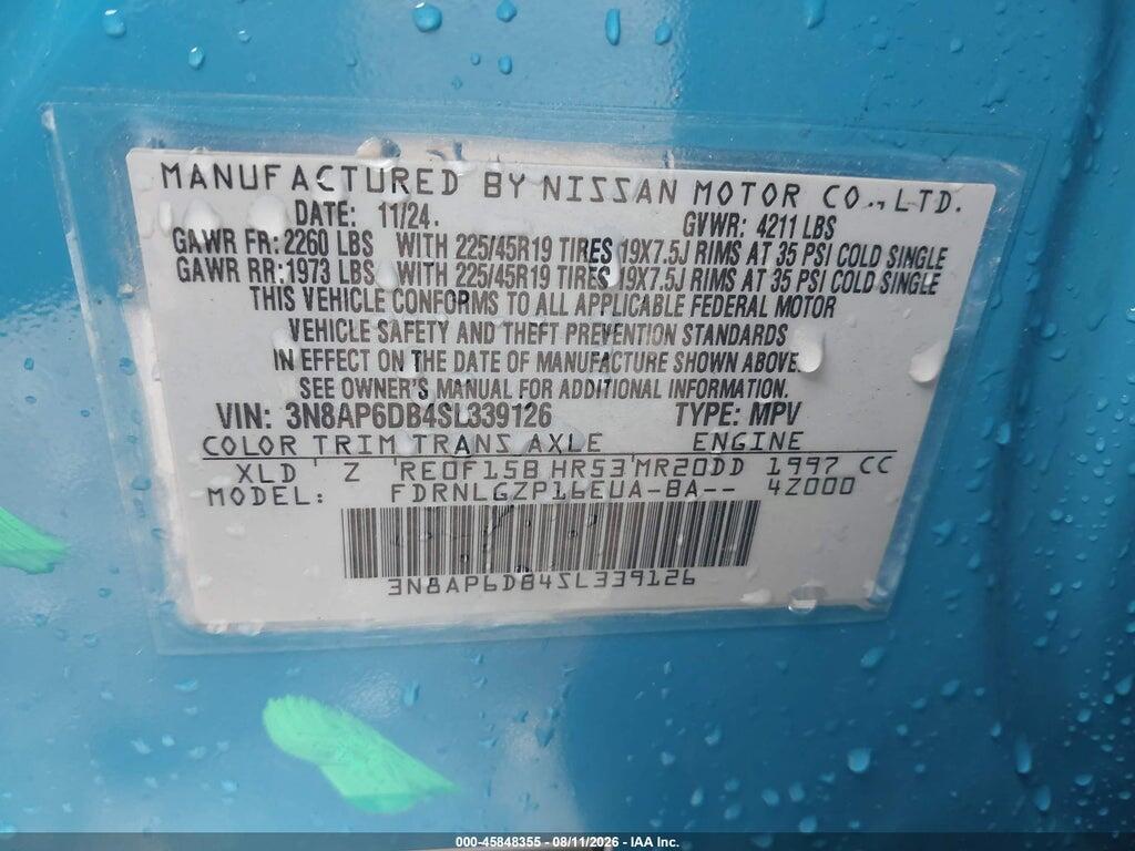 3N8AP6DB4SL339126 2025 NISSAN KICKS photo no. 9