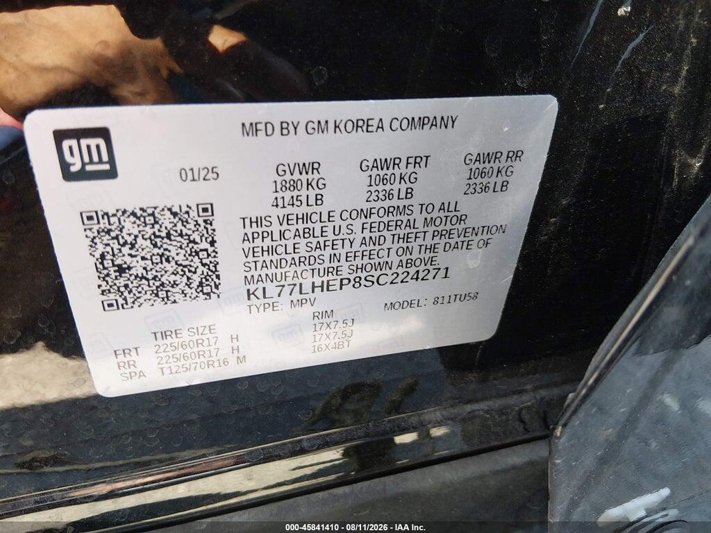 KL77LHEP8SC224271 2025 CHEVROLET TRAX photo no. 9