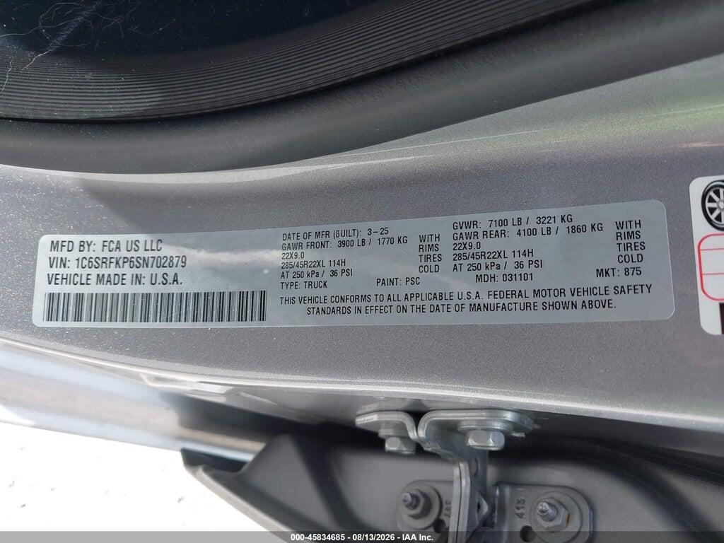1C6SRFKP6SN702879 2025 RAM 1500 photo no. 9