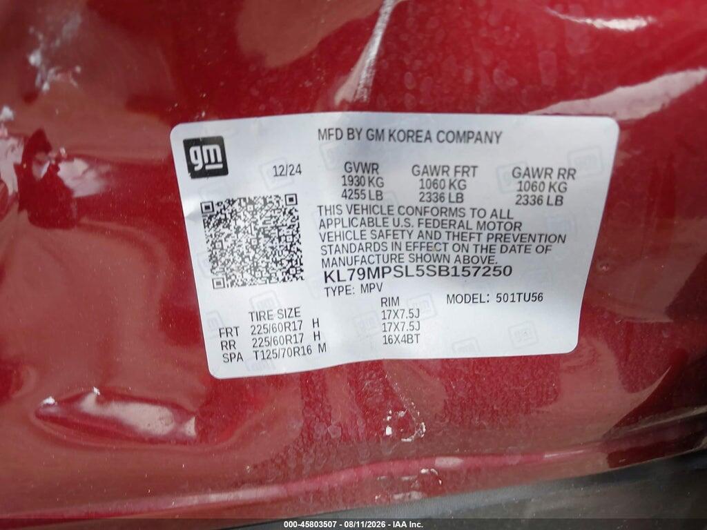 KL79MPSL5SB157250 2025 CHEVROLET TRAILBLAZER photo no. 9