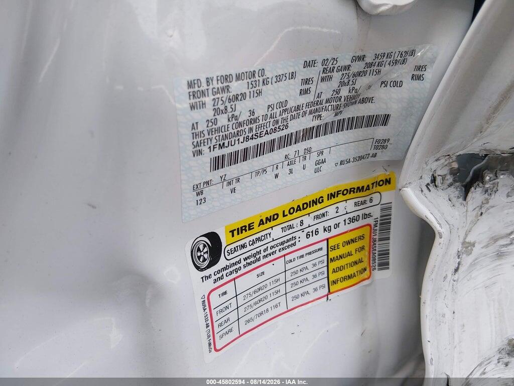 1FMJU1J84SEA08526 2025 FORD EXPEDITION photo no. 9