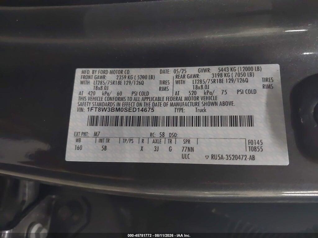 1FT8W3BM0SED14675 2025 FORD F-350 photo no. 8
