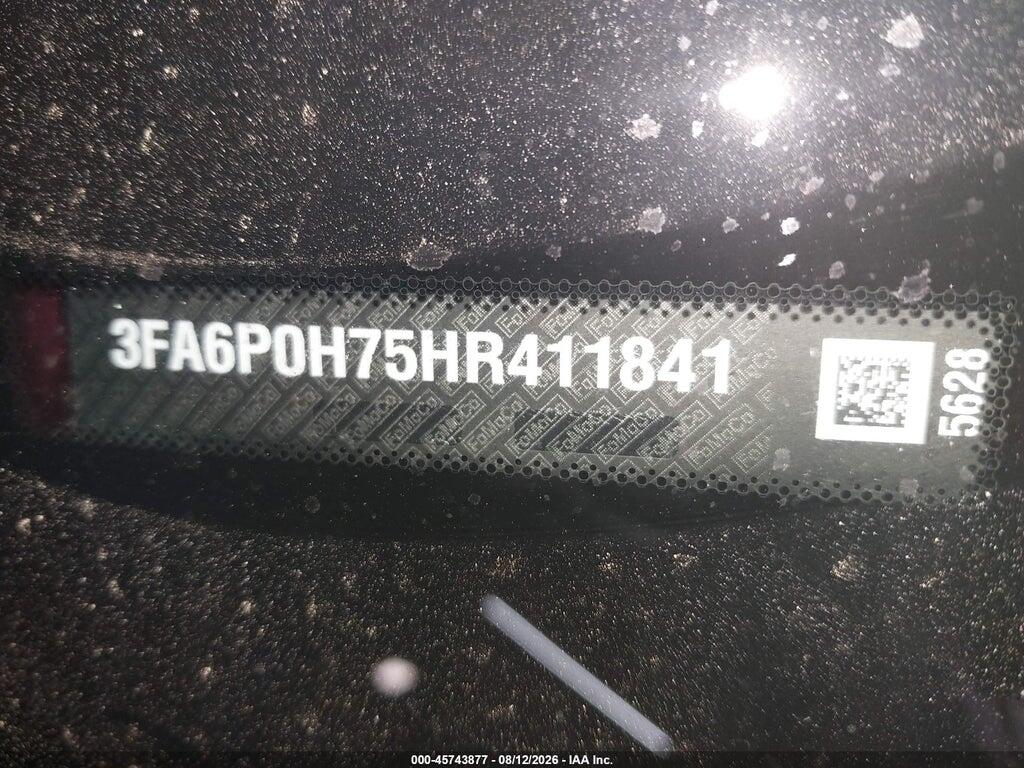3FA6P0H75HR411841 2017 FORD FUSION photo no. 9