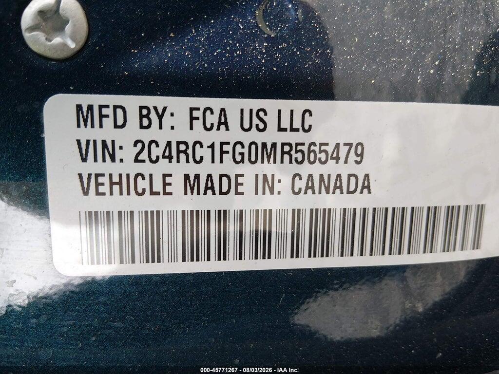 2C4RC1FG0MR565479 2021 CHRYSLER PACIFICA photo no. 9