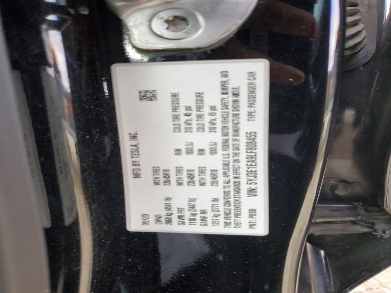 5YJ3E1EA9LF808455 2020 TESLA MODEL 3 photo no. 12