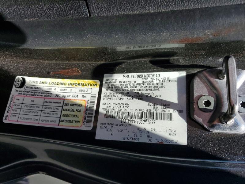 1FATP8UH2G5291627 2016 FORD MUSTANG photo no. 12