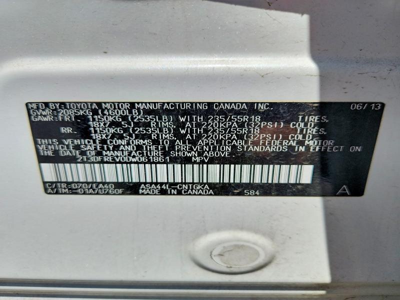 2013 TOYOTA RAV4 LIMITED — Фото 13 из 13