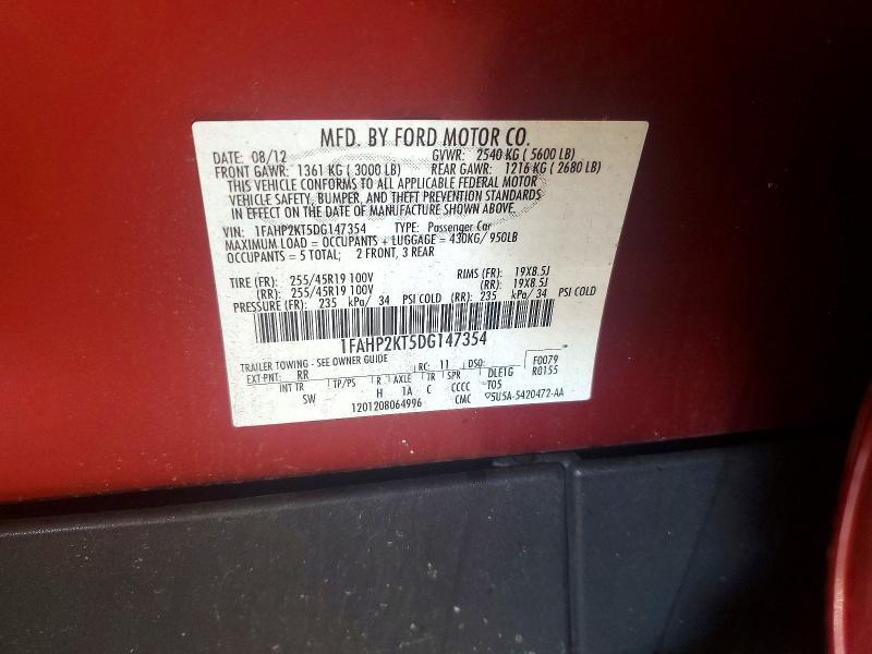 1FAHP2KT5DG147354 2013 FORD TAURUS photo no. 12