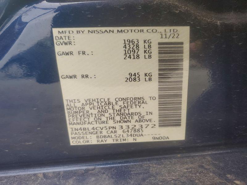 1N4BL4CV5PN332372 2023 NISSAN ALTIMA photo no. 12