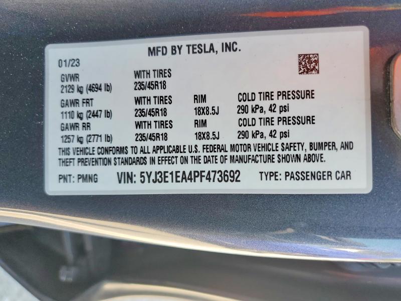 2023 TESLA MODEL 3 — Фото 12 из 12